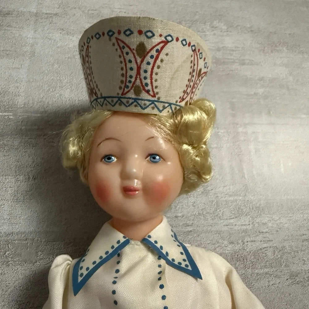 Vintage NEW Russian USSR Soviet Moscow‎ Toy Co. Estonian 1960s -70s Doll